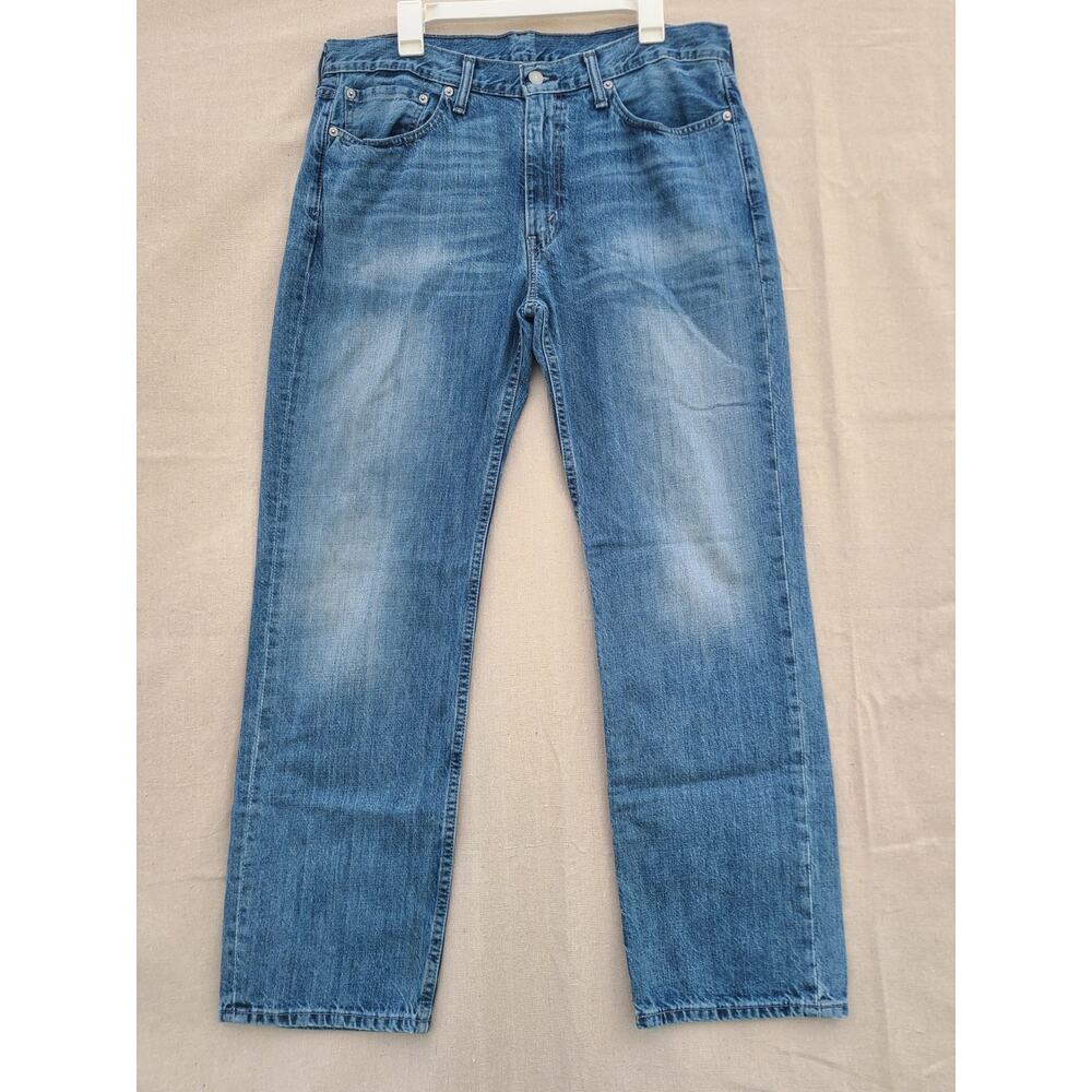 Levis Strauss 514 Mens Blue Denim Jeans Straight Leg Medium Wash Size 36x30